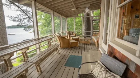 Thompson Lake Cabin Nestled in Majestic Pines - Family Waterfront Escape