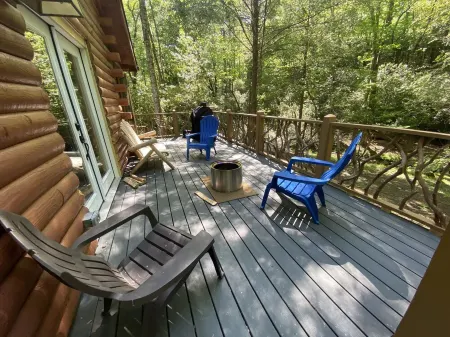 North Carolina Blue Ridge Mountains Log Cabin Retreat Отели в г. Данс Рок