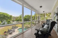 Pool w/ Waterfall, Deep Water Dock, 3rd Row Home