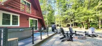 Stylish Magazine-Worthy A-frame w/ Hot tub, Firepit, Game Rm in East Stroudsburg