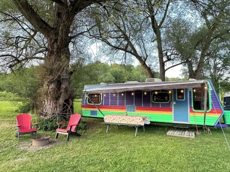 Gypsy Camper on Ischua Creek @ Campground Adventures