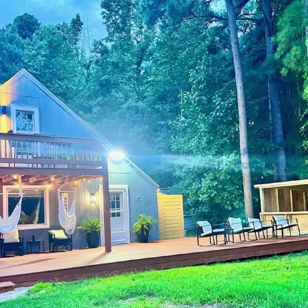 Private 5-acre Waterfront Retreat with Main & Guest House & BBQ Shed