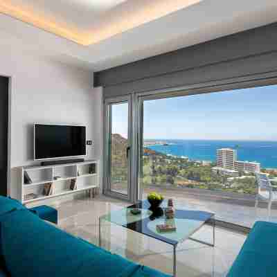 Rhodes Skyline Suite with Out Door Jacuzzi Sea View A2 Rooms