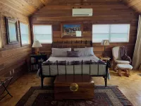 Private, Redwood Cabin with Endless Hill Country Views. Horse & Dog Friendly!