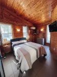 Cabin on private beach on a lake near Brainerd! 2 bedrooms, sleeps 7!
