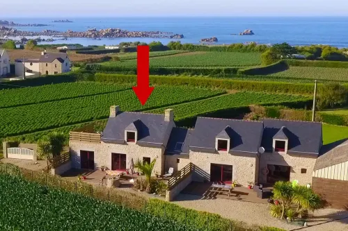 Stone House in Cleder near Sandy Beach