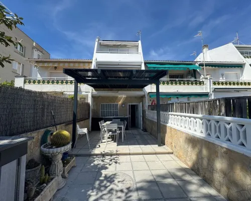Beachfront Home · 5 Steps to the Sand · Large Private Terrace with Pergola · AC Hotels in Cunit