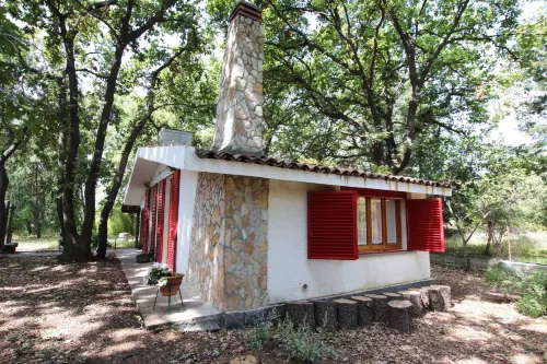 Chalet nel bosco immerso nel bosco di querce a Monterosso Etneo