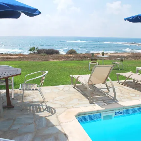 Sea Front Villa with Private Heated Pool, Quiet Area Paphos 322
