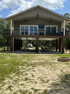 New riverfront home across from Rock Bluff Springs on the Suwannee river