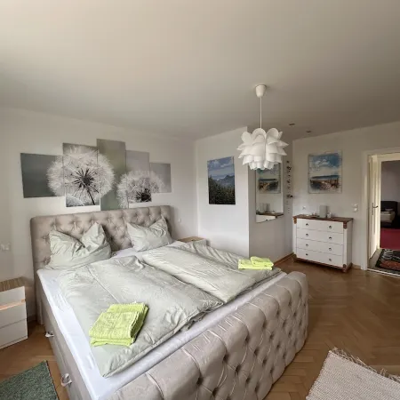Bright, modern, large vacation apartment on a south-facing slope in a climatic health resort