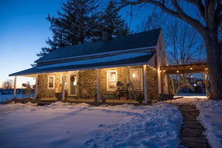Historic Stone Farmhouse w/ Pool and Wood-Fired Hot Tub on 13-acre Property