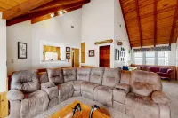 Remodeled partial lake-view home with dock, beach & boat trailer parking