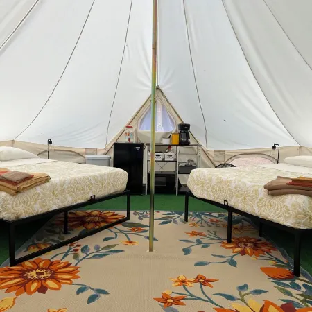 2 Queen-Bed Canvas Bell Tent on Working Farm in Historic Laurel Highlands