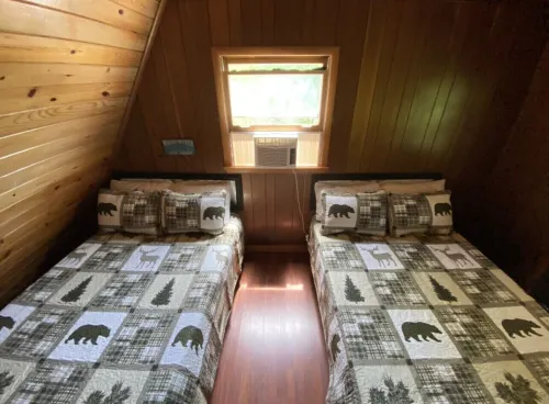 Cozy, Rustic A Frame on Big Creek Sleeping 8-10 Guests