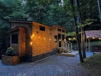 Escape to this private and peaceful tiny home with hot tub in Sharon, VT!