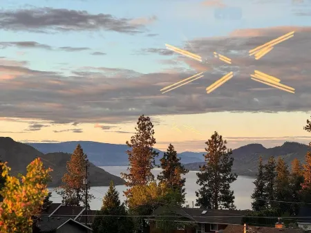 Boutique retreat with lake view.