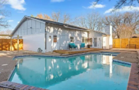 Haven House King Bed Backyard Pool