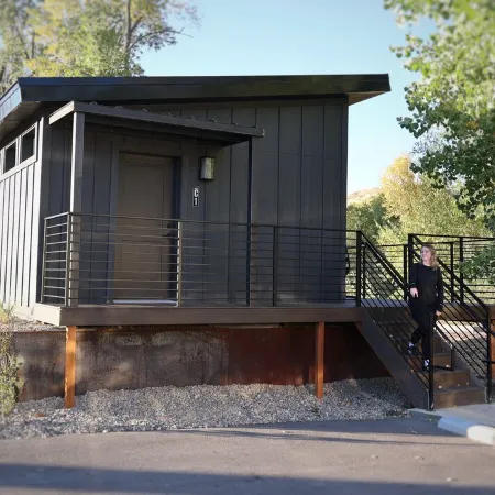 Cozy Riverfront cabin in Lux RV Resort w/ beautiful views in lovely South Weber