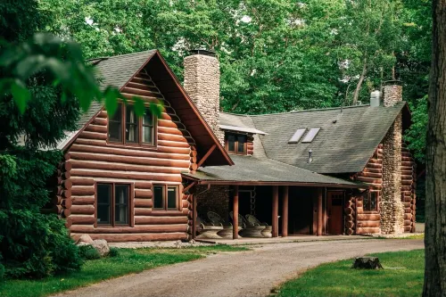 Log lodge estate in northern Michigan. A one of a kind up north experience.