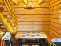 A Wooden, Eco-friendly House by the Goszcza Lake. Living Room, 2 Bedrooms