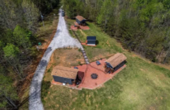 The Fire Cabin sets in the heart of the beautiful Moravian Falls
