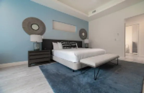 7 Mile Beach private Beach Club, ocean views from Roof deck and Pool Pavilion