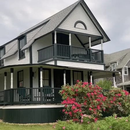 Victorian cottage overlooking downtown Oak Bluffs and the Harbor.