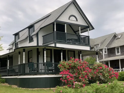 Victorian cottage overlooking downtown Oak Bluffs and the Harbor.