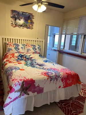 The ambiance is majestic, steps from coral reef beach!