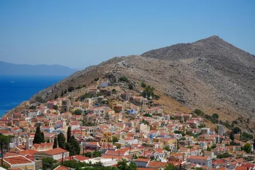 Symi Uptown Carmine  Sea View Terrace Studio Hotels in Symi
