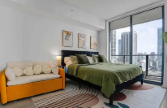 다운타운 마이애미 2베드룸, 스카이라인 베이 뷰 발코니 코너 스위트 럭스 패드