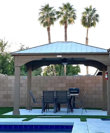 Modern home completely remodeled with FREE POOL AND SPA HEATING.