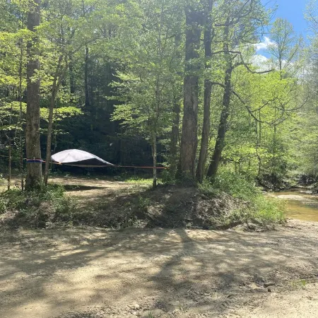 Trailer parking, near Hollerwood, Daniel Boone Backcountry Byway, and Climbing