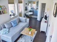 central apartment at Husum harbor with balcony