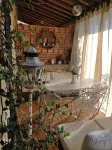 House with garden in a stone farmhouse
