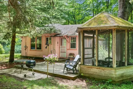 The Pink Lady of The Lake: A charming Glenn cabin!