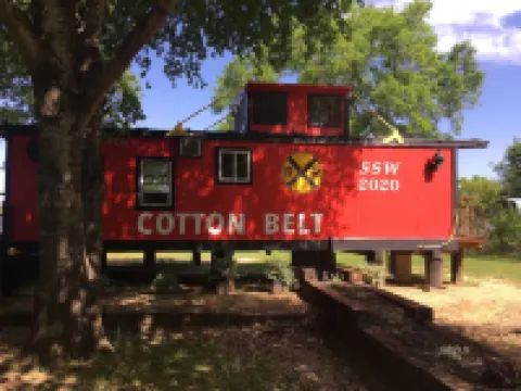 Water Front 1920's Vintage Cotton Belt Caboose