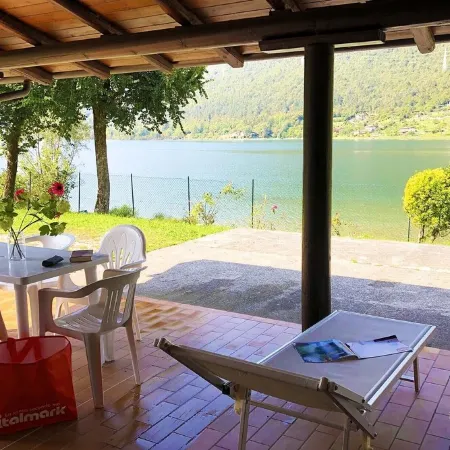 Directly on the lake