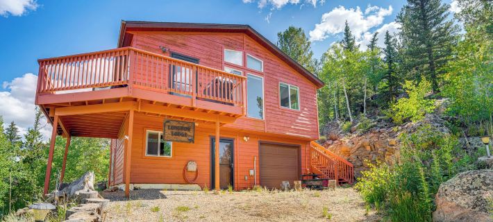 Deck & Views: Pet-friendly Cabin in Jefferson! Hotele w: Park County
