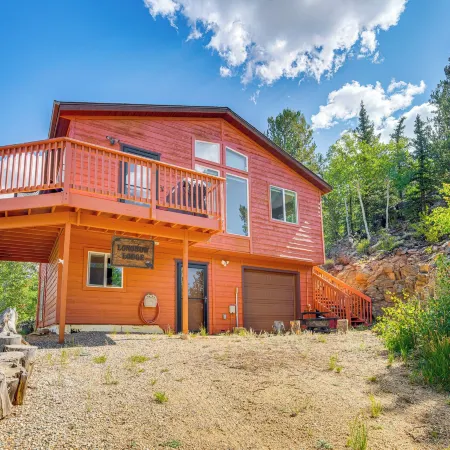 Deck & Views: Pet-friendly Cabin in Jefferson!