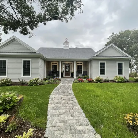 Brand new private  beachfront home in Mashpee on Waquoit Bay