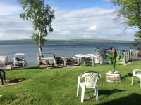 Vacation Stay at Hubbard Lake Air-Conditioned Lakefront Mobile Home