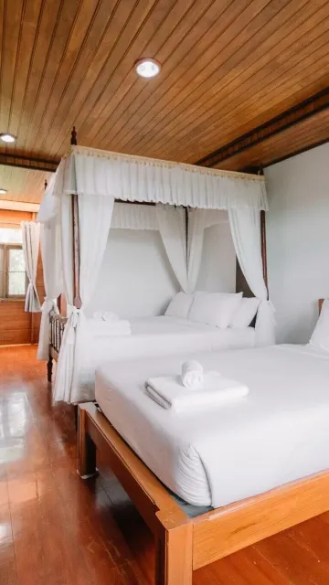 ห้องสุพีเรียร์สำหรับสามท่านพร้อมวิวสวนหย่อม