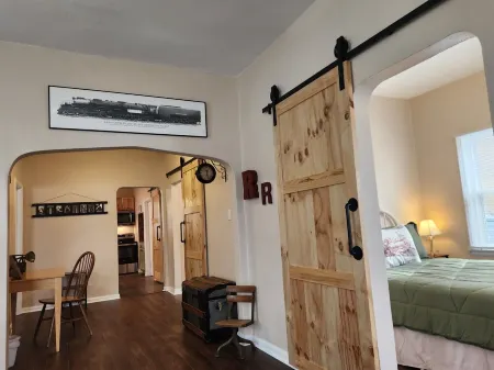 Railroad themed 3-bedroom house in Boone The Main Street Station is pet friendly