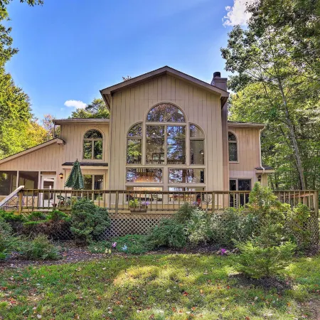 Pocono Lake Paradise w/ Private Beach & Dock!