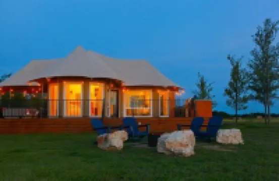 Big Dipper Safari Tent at Wahwahtaysee Resort on the San Marcos River