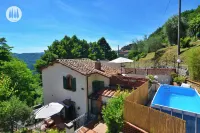 Vacation home with hillside view and pool
