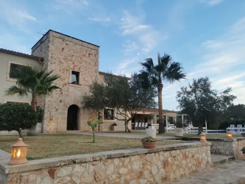 Villa with pool in front of Es Trenc