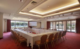 a large conference room with a long table and chairs arranged for a meeting or event at Negroponte Resort Eretria